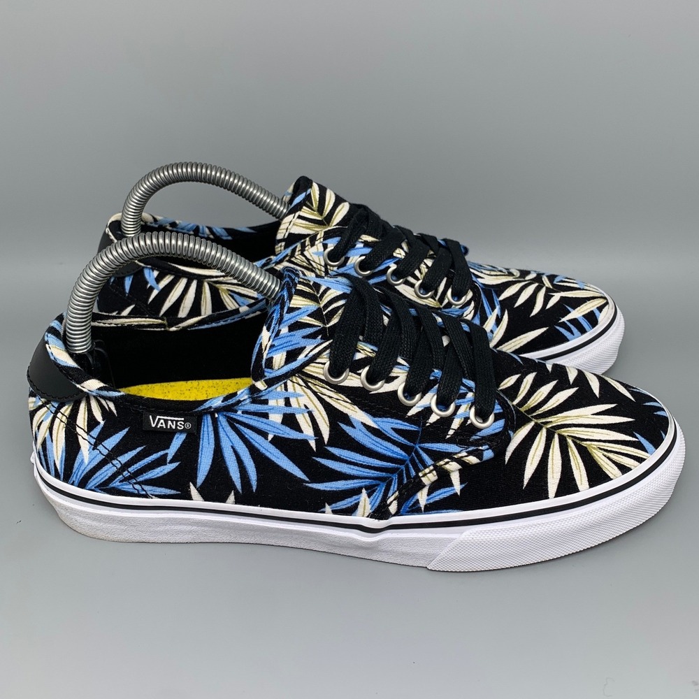 Vans Ortholite Tropical Leaf Print Low Top Canvas Skate Shoes Women's‎ Sz 9